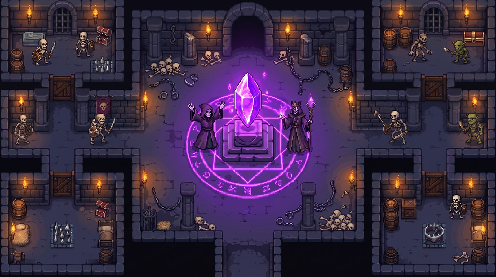 The Core altar surging with violet power